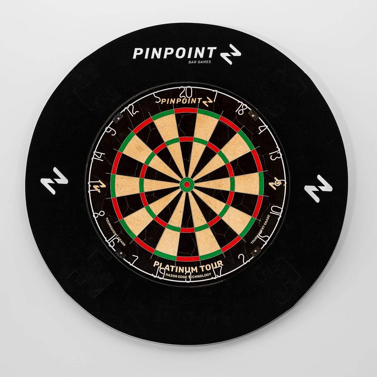 Pinpoint Foam Dartboard Surround Ring - EVA Reversible Dart Board Surround | 4X Piece Dart Wall Protector - Interlocking Design | Easy Assembly | Darts Accessories