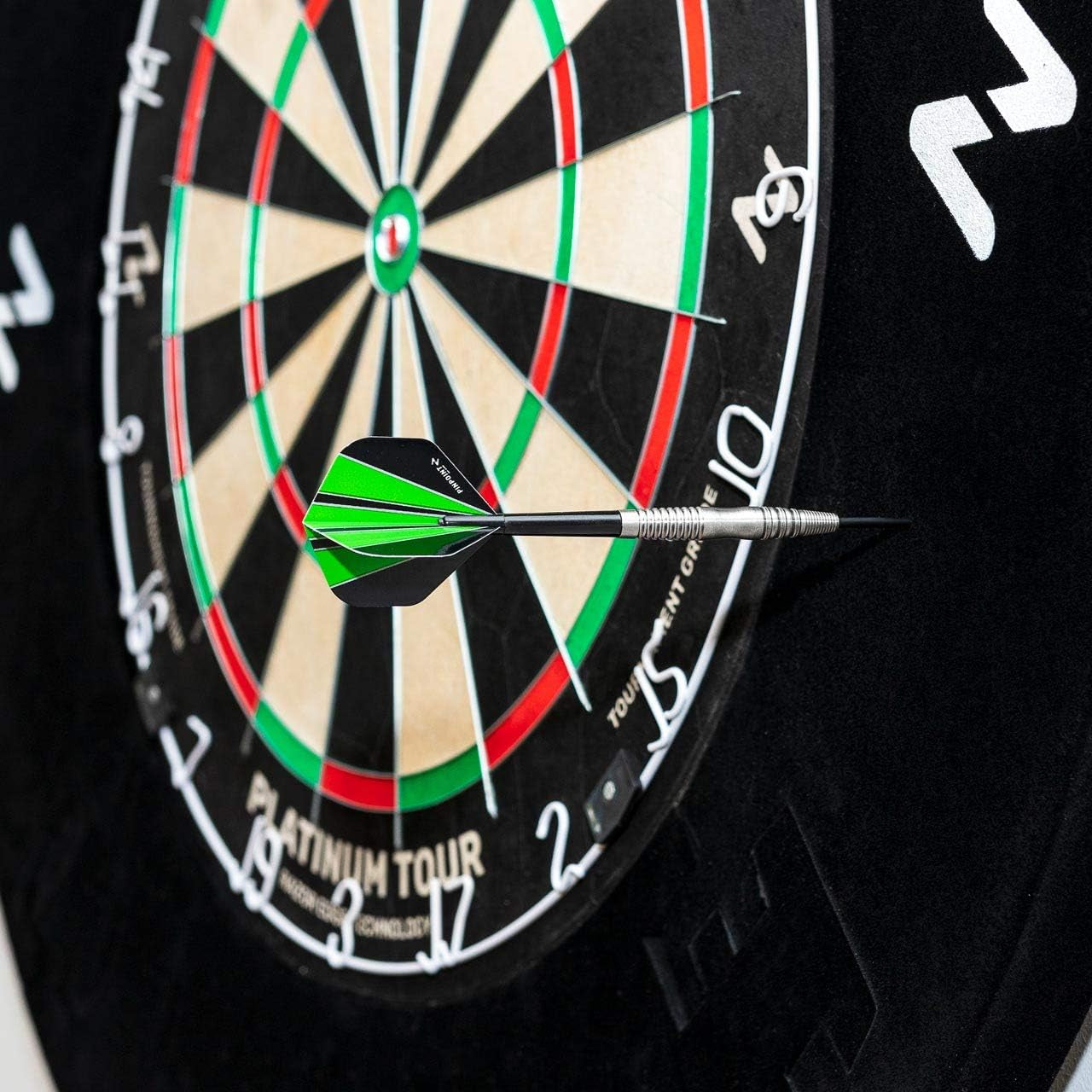 Pinpoint Foam Dartboard Surround Ring - EVA Reversible Dart Board Surround | 4X Piece Dart Wall Protector - Interlocking Design | Easy Assembly | Darts Accessories