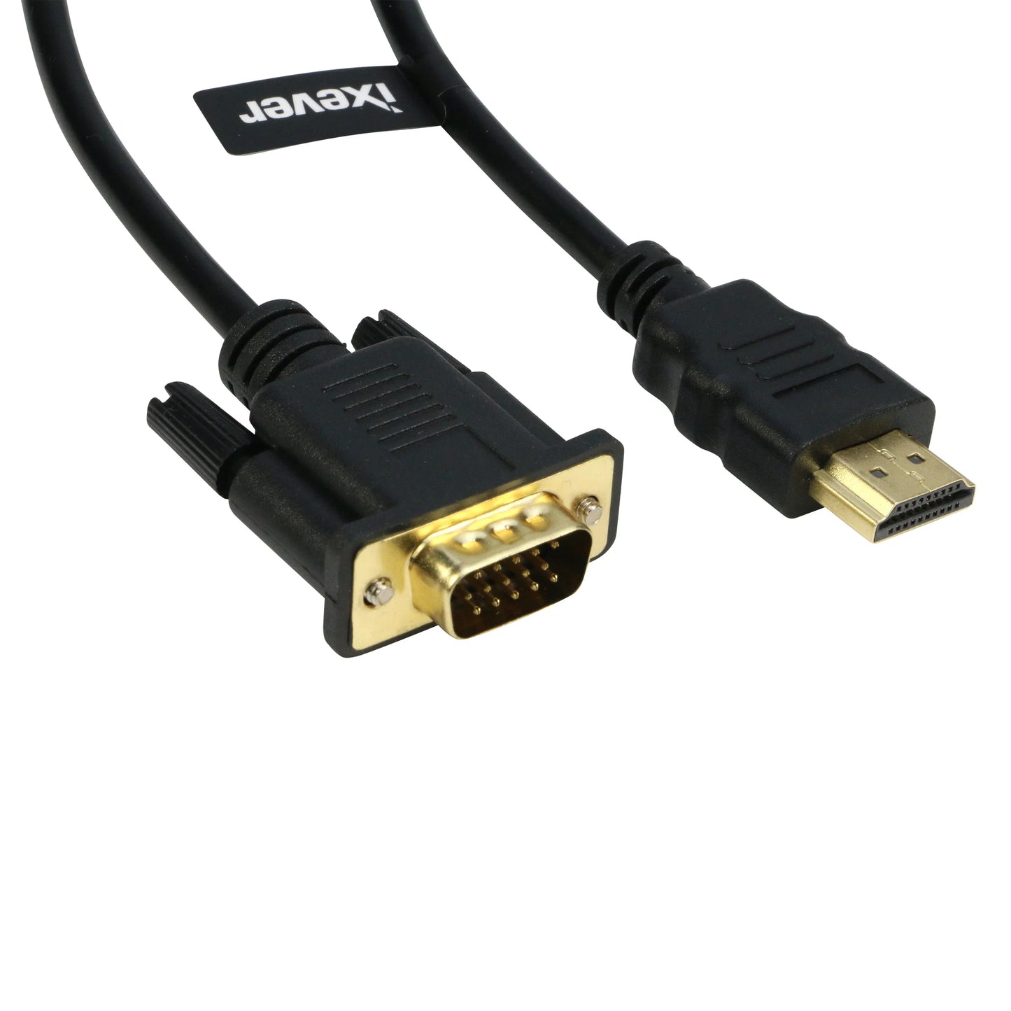 HDMI to VGA Adapter Cable 6FT, Gold-Plated HDMI to VGA Cable Male to Male 1080P Compatible for Computer, Desktop, Laptop, PC, Monitor, Projector, HDTV and More