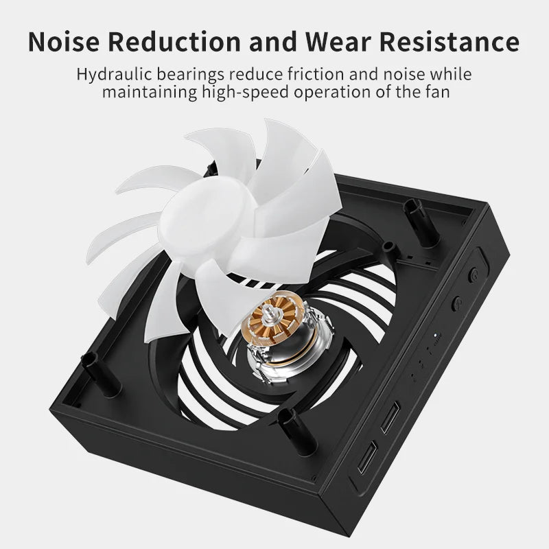 RGB Colorful Cooling Fan for Xbox Series X Host Console Adjustable Wind Speed Heat Dissipation Fan with USB Charging Port