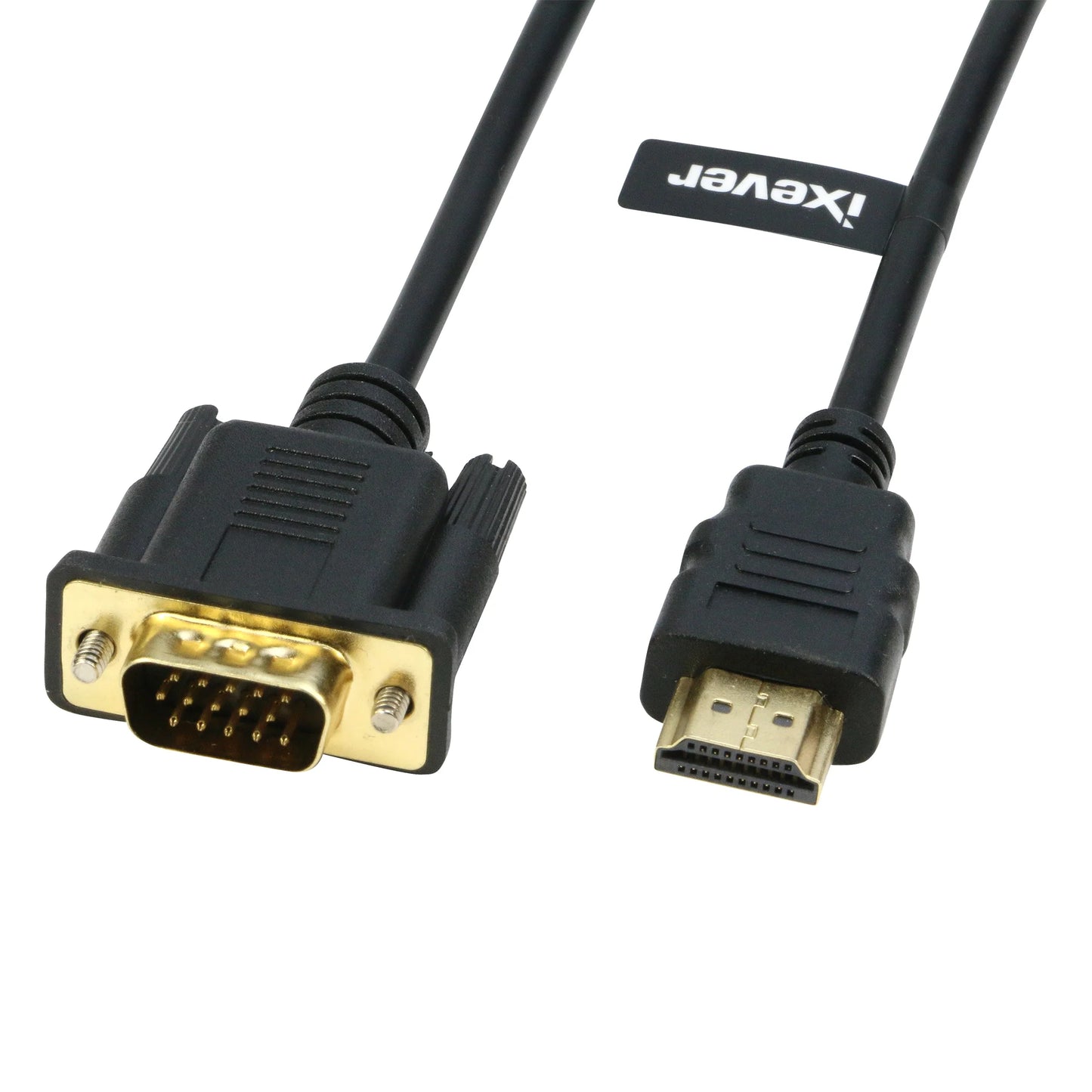 HDMI to VGA Adapter Cable 6FT, Gold-Plated HDMI to VGA Cable Male to Male 1080P Compatible for Computer, Desktop, Laptop, PC, Monitor, Projector, HDTV and More