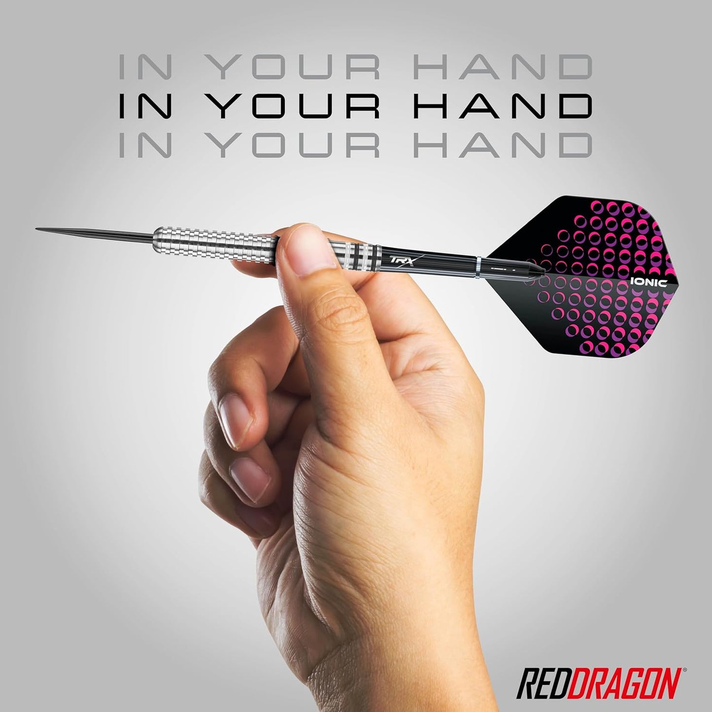Raider Series: 23 Gram Steel Tip Tungsten Darts Set - Professional Darts with Shafts (Stems), Flights and Checkout Card - Choice of Colour Available