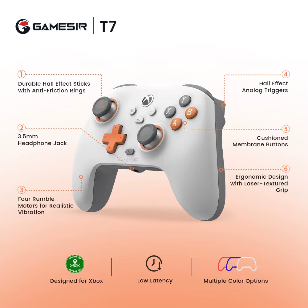 Gamesir T7 Xbox Gaming Controller Wired Gamepad for Xbox Series X, Xbox Series S, Xbox One, with Effect Joystick Trigger