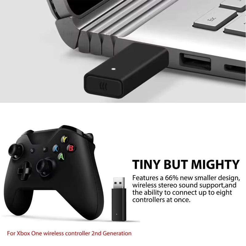 For Xbox One Wireless Adapter USB Receiver for Xbox One 2Nd for Xbox One 1St for Windows 10 System PC Laptops 2Nd Generation