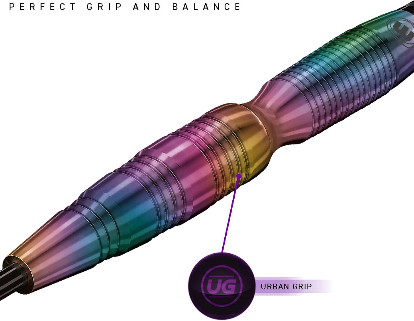 Simon Whitlock Urban Grip Tungsten Steeltip Darts Set with Flights and Shafts (Stems)