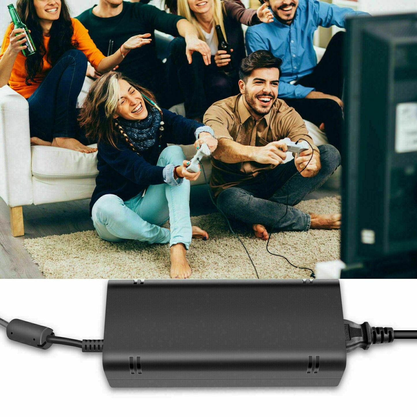 FOR XBOX One / XBOX 360 Console Power Supply Brick Adapter Charger AC Power Cord