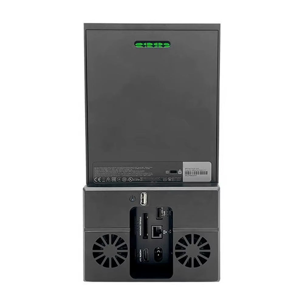 For Xbox Series X Back Cooling Fan Vertical Cooling Stand with RGB Light Silent Dual Fans 1 USB Port for Xbox Series X Accessory