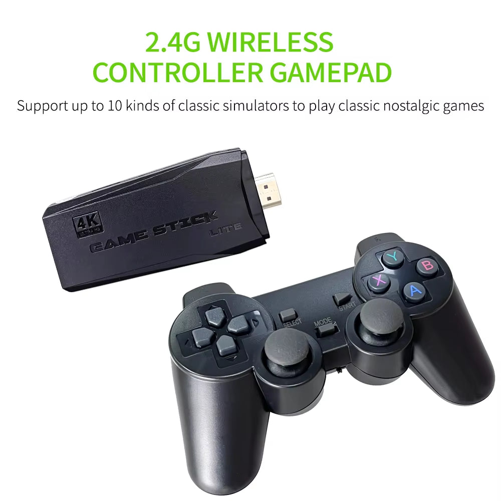 Video Game Console Game Stick Lite 4K 20000 Games HD Retro Classic Arcade Emulador Wireless TV Gaming Console