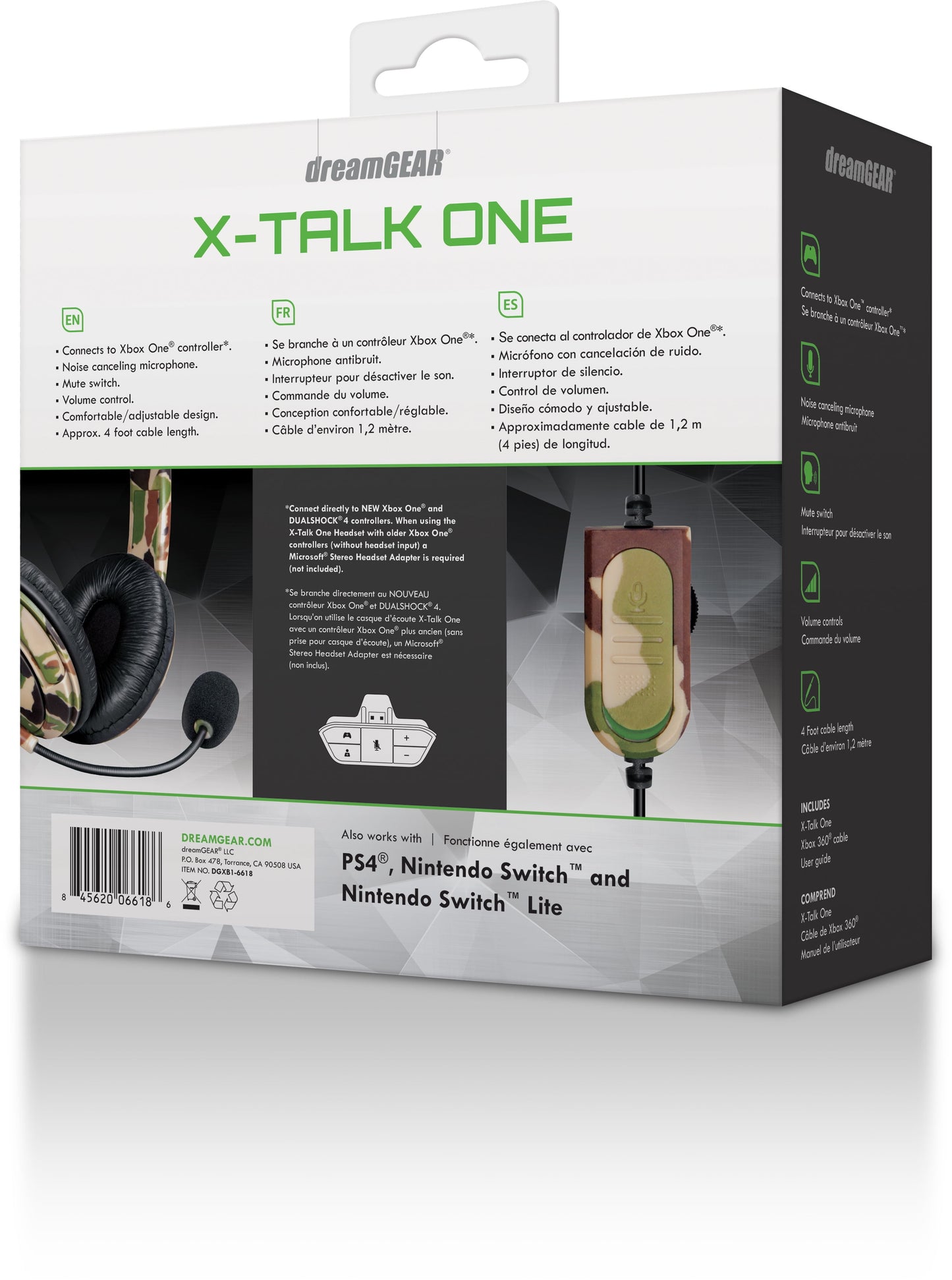 Xbox Accessory: Wired Headset - X-Talk Headset with Boom Mic - Camo: Compatible with PC, Switch, PS5, Xbox X|S
