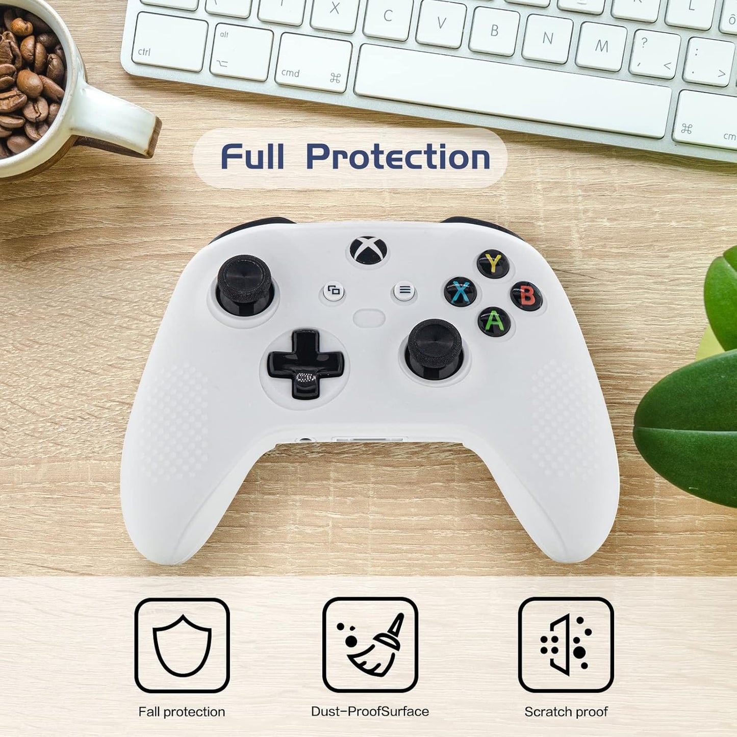 Xbox Series X/S Controller Silicone Cover Case, Rubber Skin for Xbox Series X/S Controller - Clear