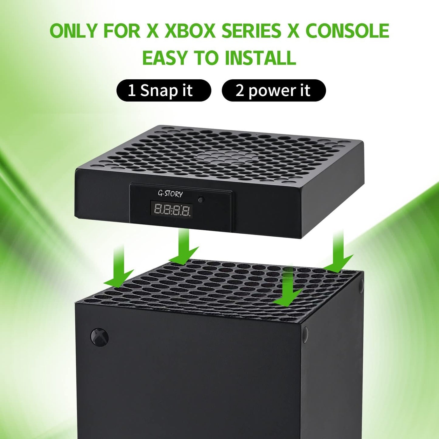 G-STORY Cooling Fan for Xbox Series X Automatic Fan Speed Adjustable by Temp