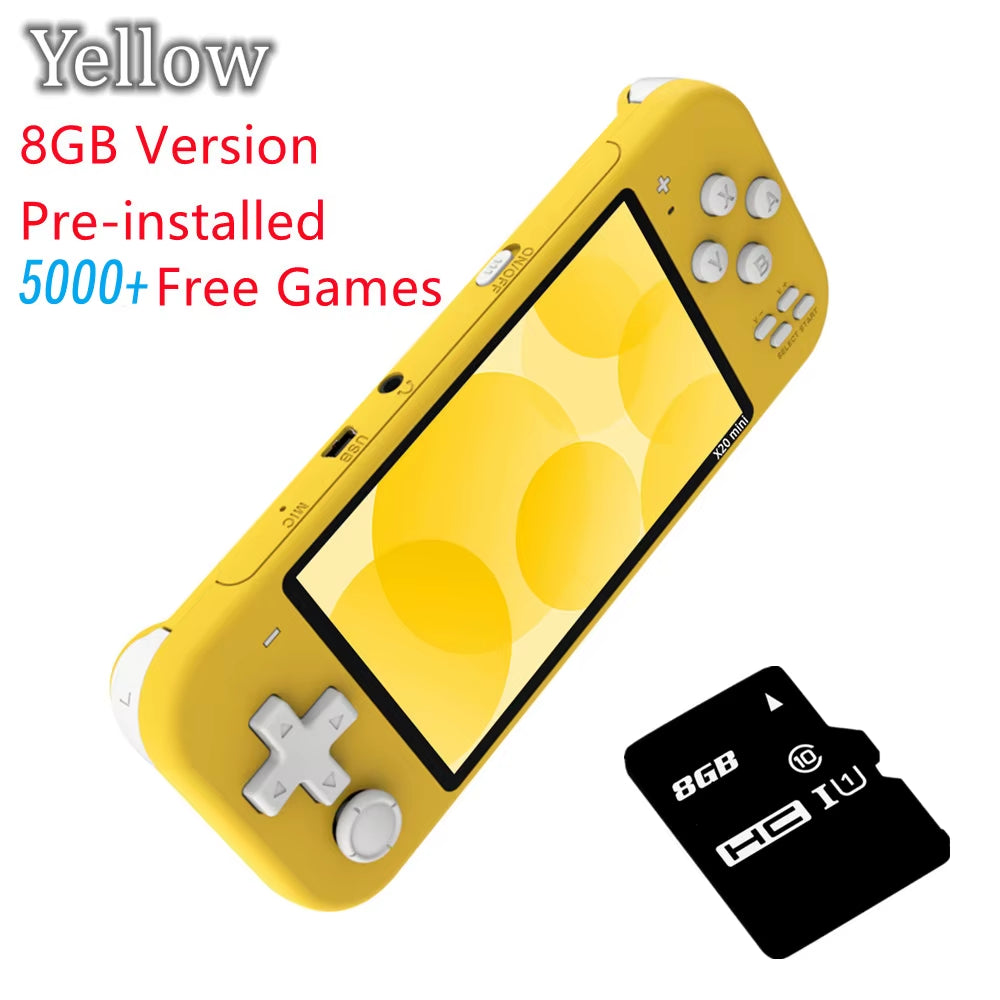 X20 Mini 4.3 Inch IPS Screen Handheld Portable Game Console 32GB 8GB 5000 Games for 8/16/32 Bit Arcade Video Games Child Gift
