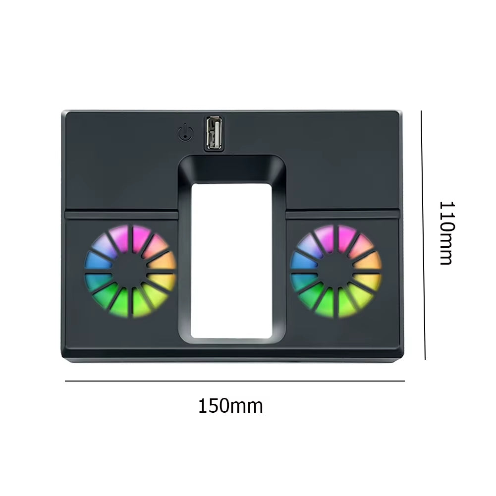 For Xbox Series X Back Cooling Fan Vertical Cooling Stand with RGB Light Silent Dual Fans 1 USB Port for Xbox Series X Accessory