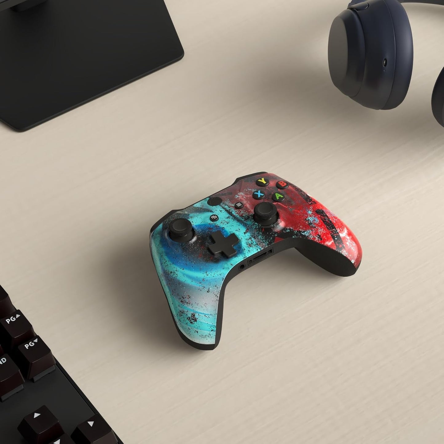 Jeddi Sith Custom X-Box Controller Wireless Compatible with X-Box One/X-Box Series X/S Proudly Customized in USA with Permanent HYDRO-DIP Printing (NOT JUST a SKIN)