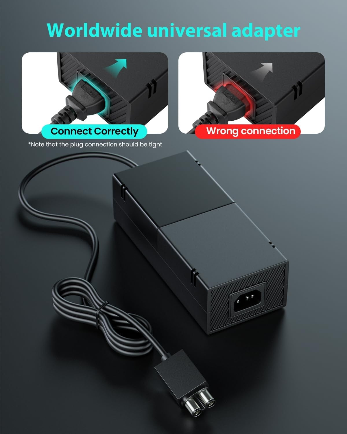 For Microsoft Xbox One Console Power Supply AC Adapter 135W 10.83A W/ Power Cord