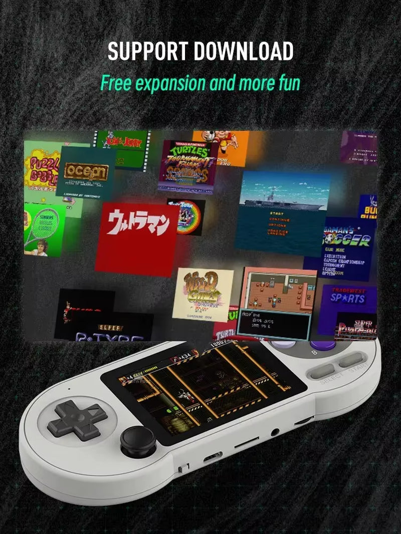 SF2000 Portable Handheld Game Console 3 Inch IPS Retro Game Consoles Built-In 6000 Games Retro Video Games for Kids