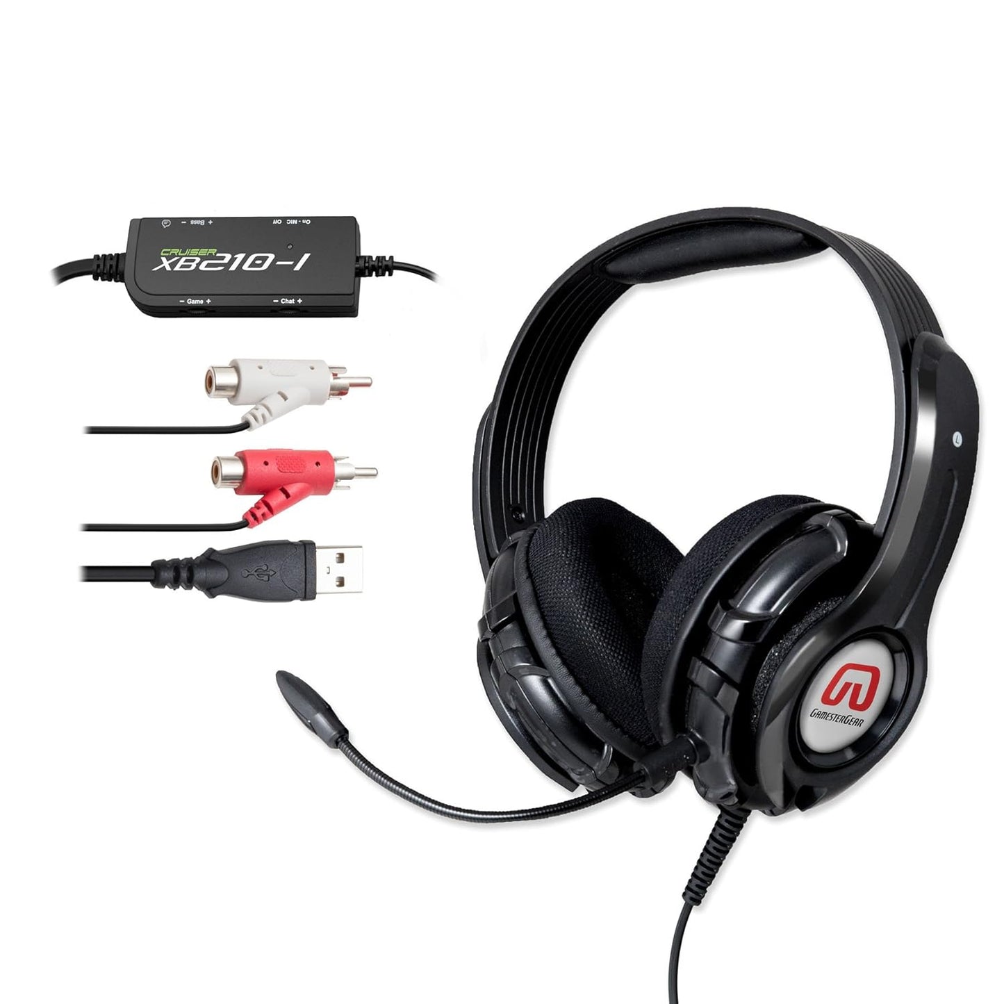Gamestergear Rumble Effect Gaming Headset with Detachable Microphone for Xbox 360 Game Console, OG-AUD63083
