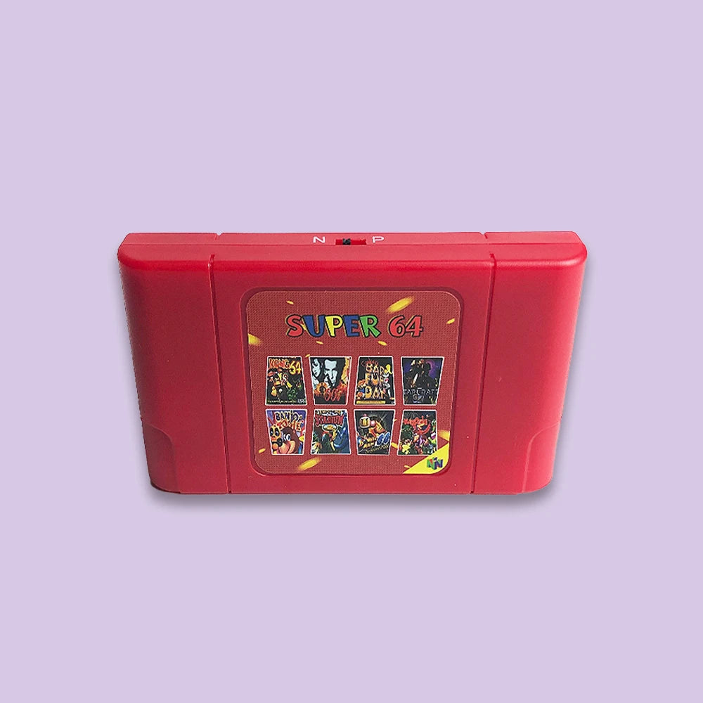 Super 64 Retro Game Card 340 in 1 Game N64 Cartridge for N64 Video Game Console Region Free with 16G Card
