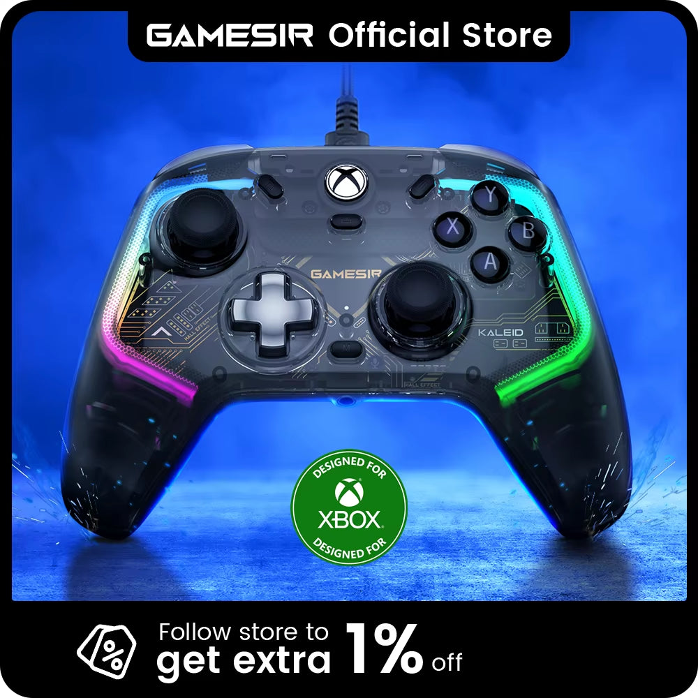 Gamesir Kaleid Xbox Controller Wired Gamepad for Xbox Series X, Xbox Series S, Xbox One Game Console, with Effect Joystick