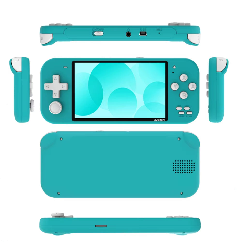 X20 Mini 4.3 Inch IPS Screen Handheld Portable Game Console 32GB 8GB 5000 Games for 8/16/32 Bit Arcade Video Games Child Gift