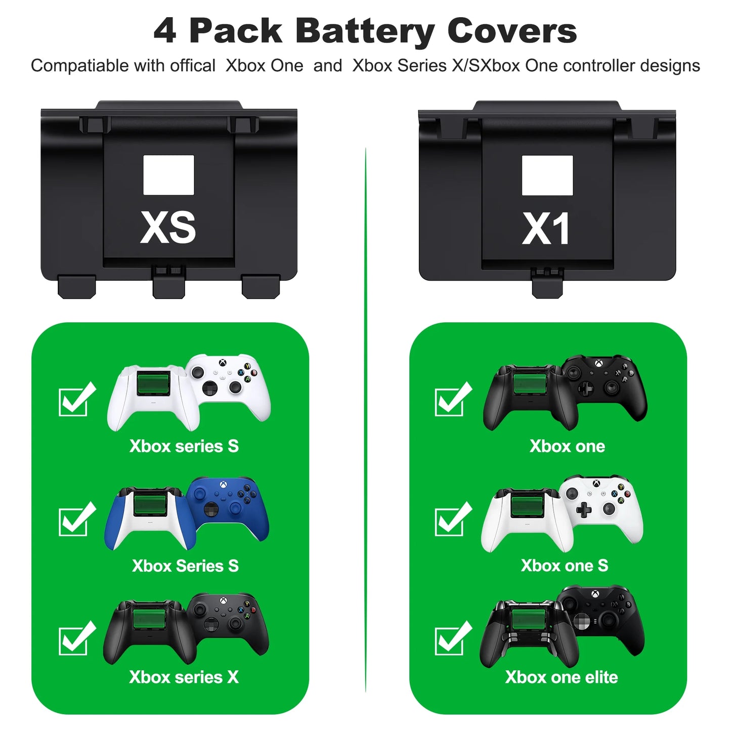 2X4800Mwh Xbox One Controller Battery Play and Charger Kit for Xbox Series X/S