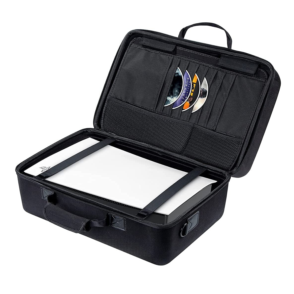 Carrying Case for PS5 Hard Shell Carry Case Travel Bag, Portable Protective Case Compatible with PS5 Console, Controller and Accessories (Black),43*27*21Cm16.93*10.63*8.27In