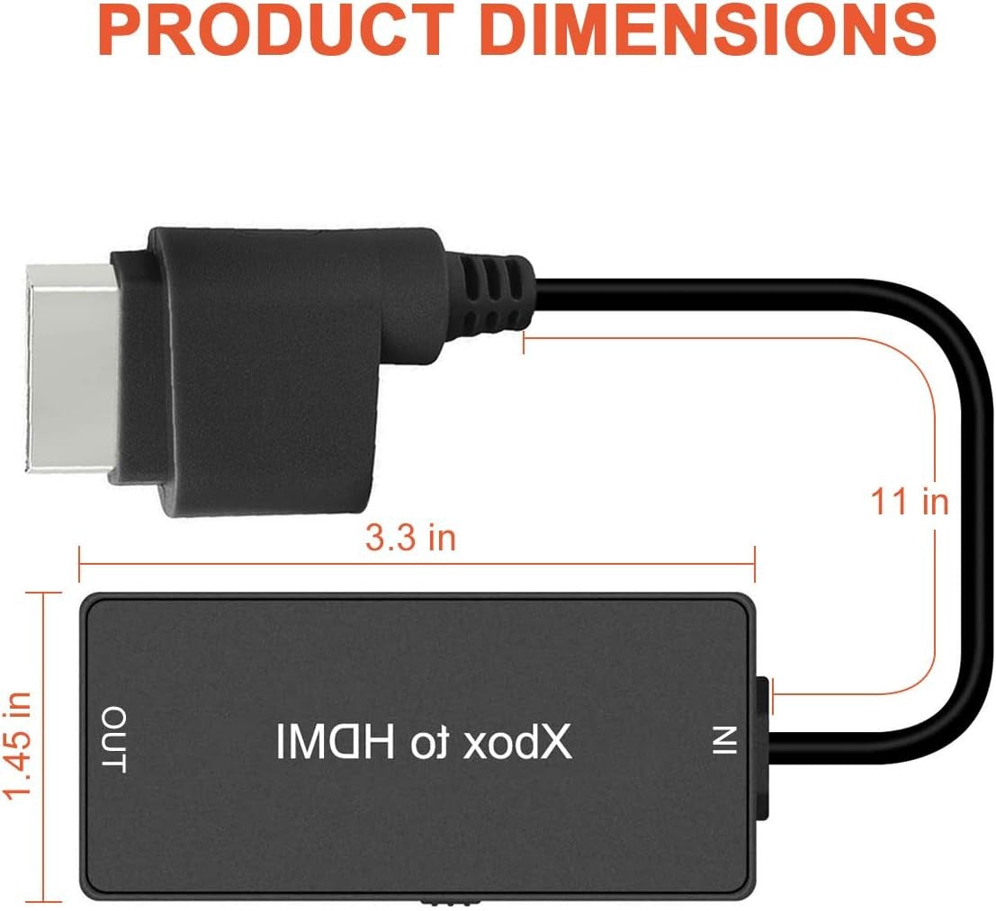 Xbox 360 to HDMI Converter, HD Link Cable for Xbox 360, Xbox 360 to HDMI Support