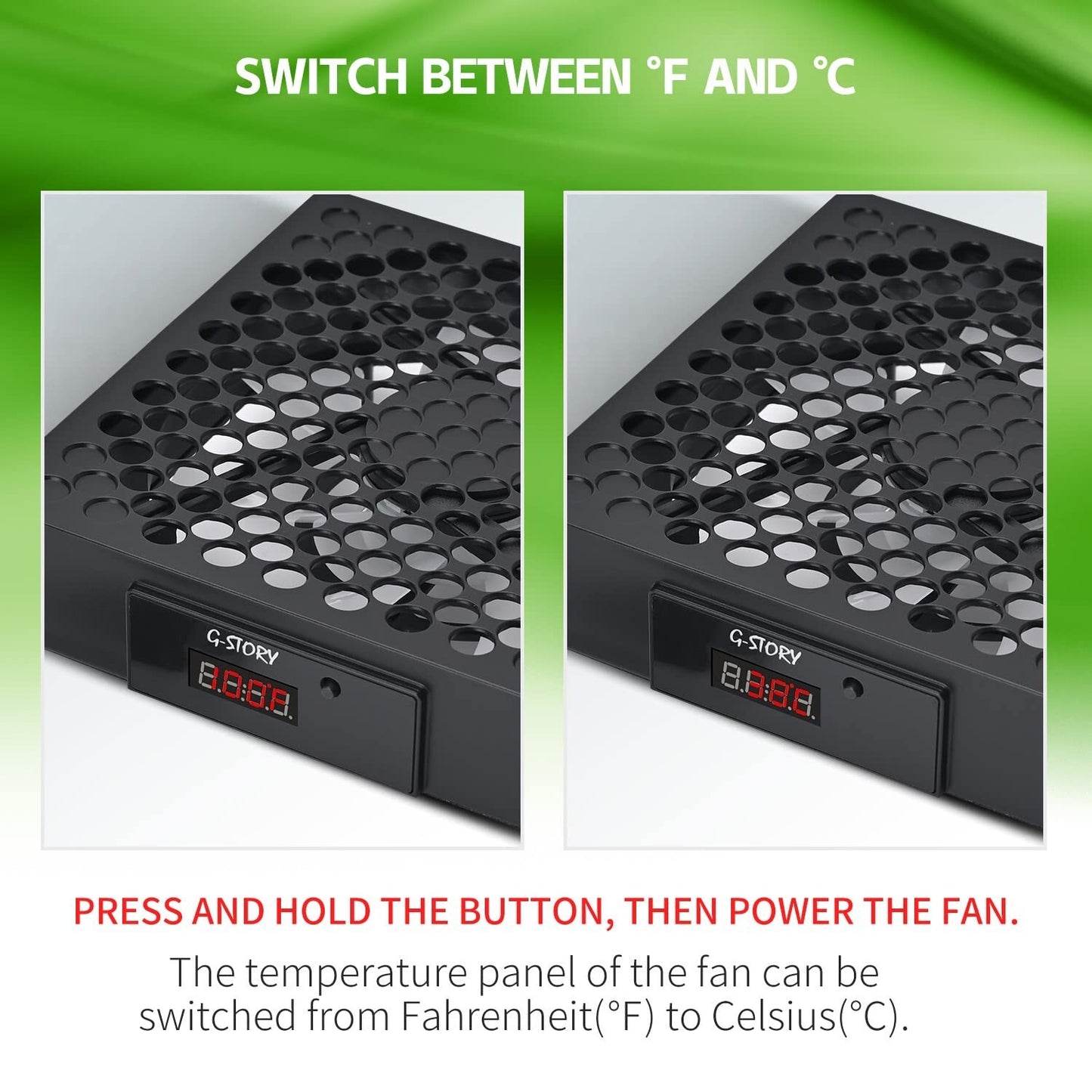G-STORY Cooling Fan for Xbox Series X Automatic Fan Speed Adjustable by Temp