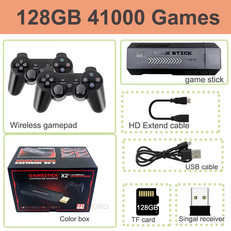 Game Stick X2 plus Video Game Console 4K 40000 Games GD10 plus Double Wireless Controller Gamestick Retro Games Consola