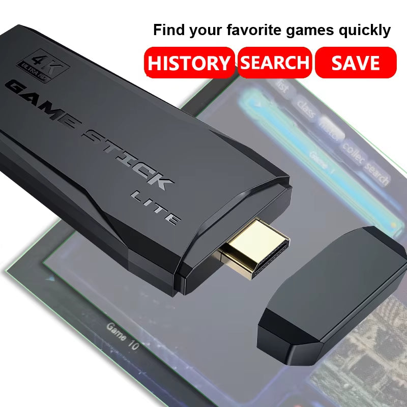 M8 Video Game Console 4K Hdmi-Compatible Game Stick Built in 10000 Retro Game TV Dendy Console Support for PS1/FC/GBA