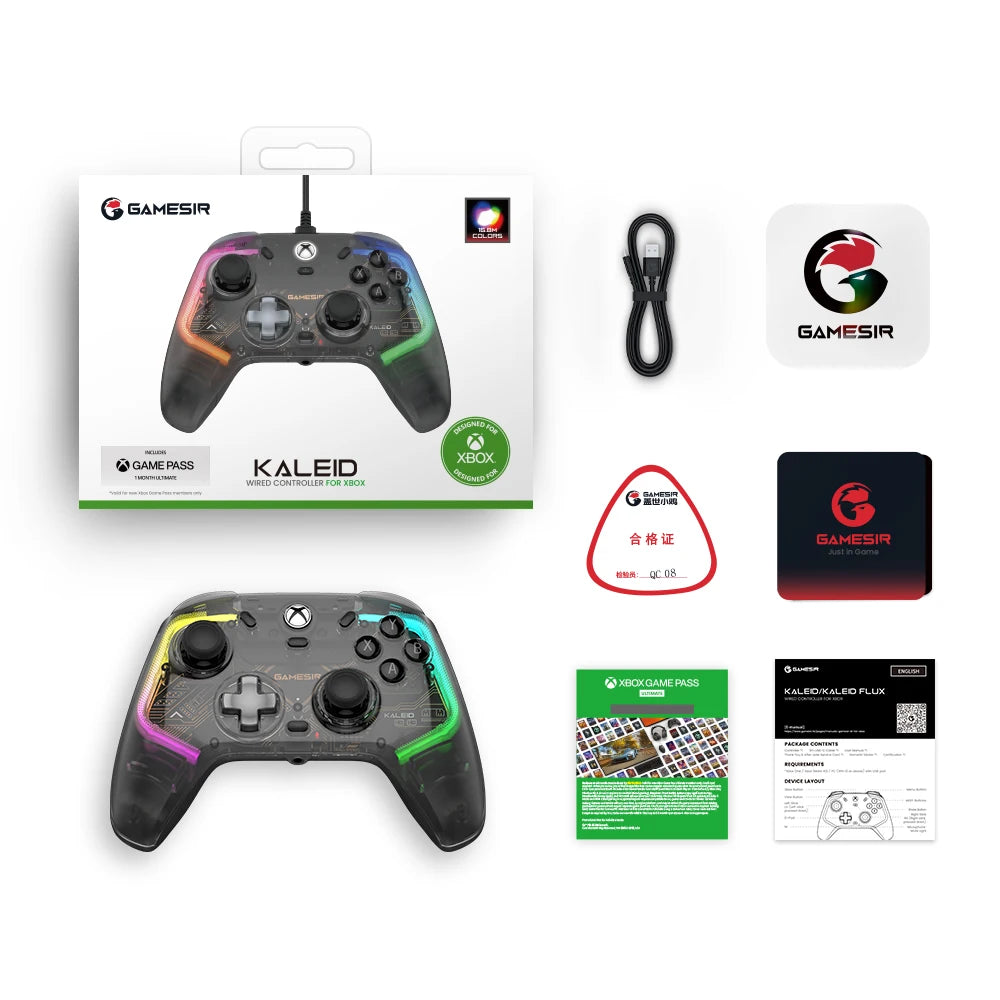 Gamesir Kaleid Xbox Controller Wired Gamepad for Xbox Series X, Xbox Series S, Xbox One Game Console, with Effect Joystick