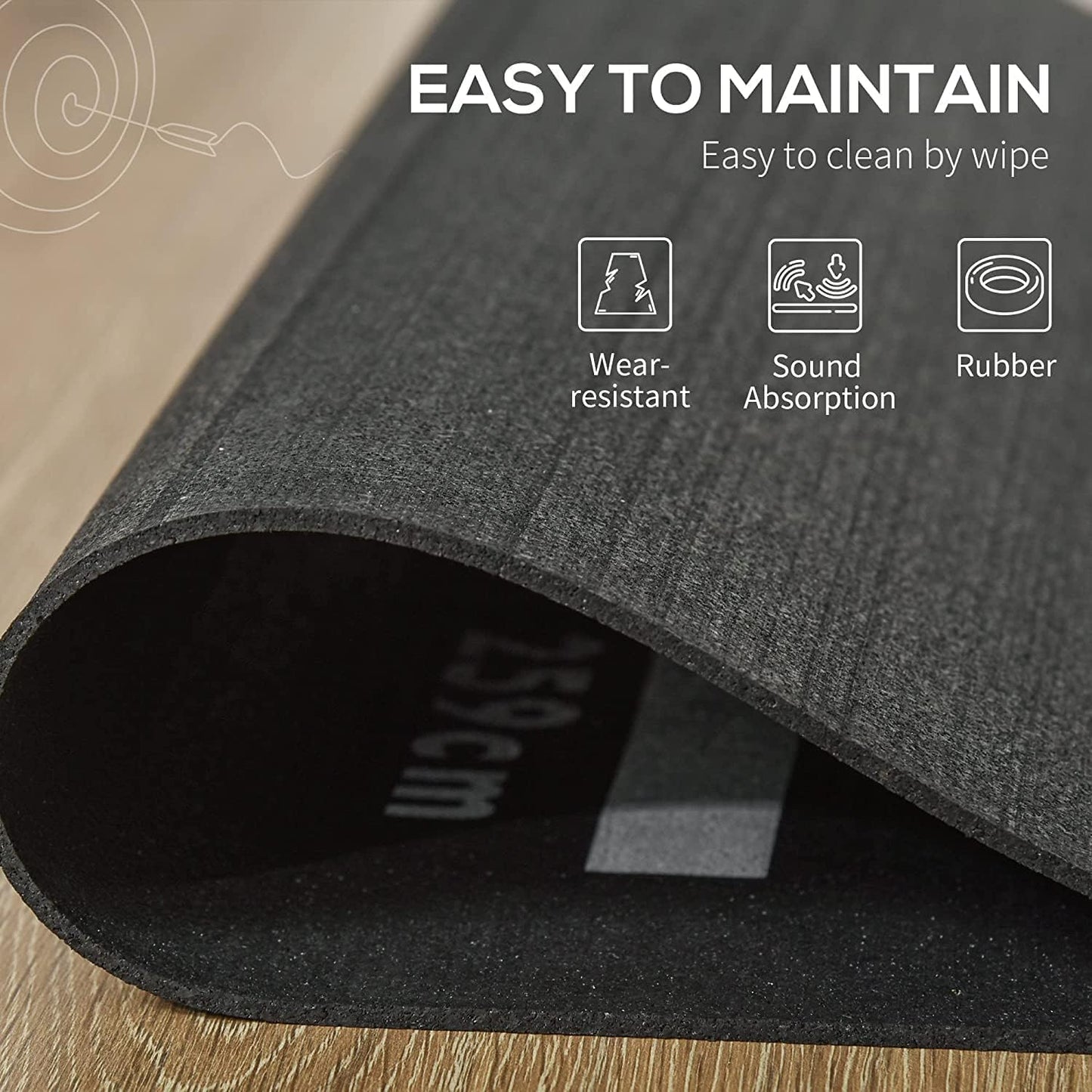 Rubber Dart Mat 9.8 X 2Ft Heavy Duty Dart Carpet with Throw Lines Professional Non-Slip Floor Mat Soundproof Flooring Protector for Game (118 X 24 X 1/5Inch)