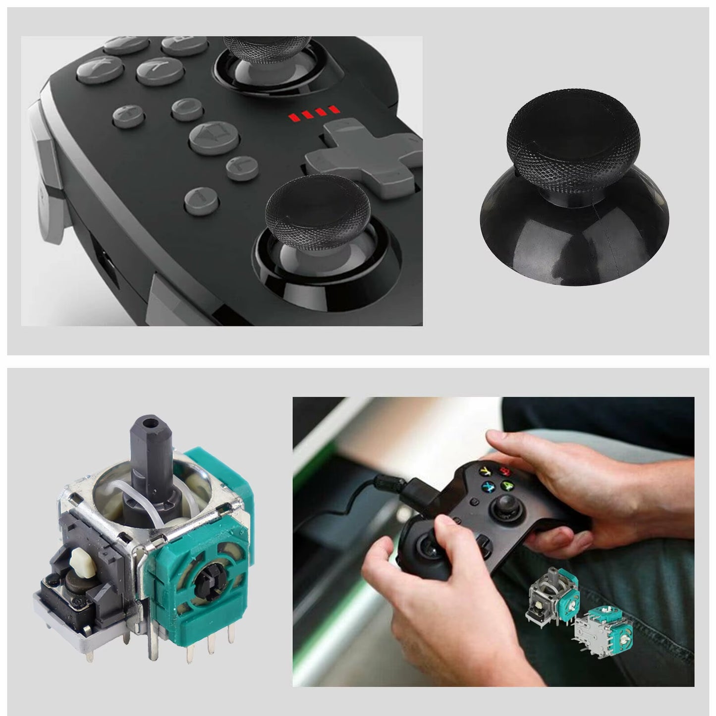 Replacement Joystick for Xbox One Xbox Series S/X Controller 3D Analog Thumbsticks Repair Parts Kit T6 T8 Screwdriver Accessory