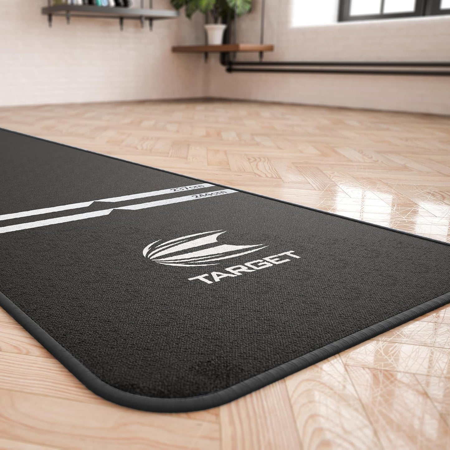 Dart Mat - World Champions/Ink/Mod | Dart Oche Mat with Soft Tip and Steel Tip Throw Line Distances | Non Slip Carpet Mats for Floor and Dart Tips Protection | Darts Accessories