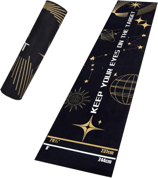 Professional Darts Mat with Oche Line System & Throw Lines – Premium Dart Mat for Floor Steeldart & Soft Darts | 260X60 Cm | with Throwing Line - Ideal as a Gift
