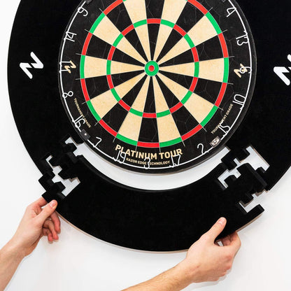 Pinpoint Foam Dartboard Surround Ring - EVA Reversible Dart Board Surround | 4X Piece Dart Wall Protector - Interlocking Design | Easy Assembly | Darts Accessories