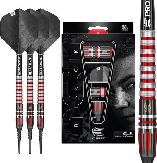 Adrian Lewis Black Edition 90% Tungsten Soft Tip Darts Set