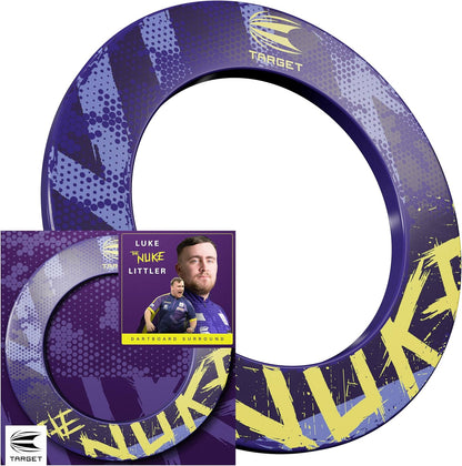 Luke Littler Dartboard Surround | the Nuke Dart Board Protector Ring, Compatible with All Steel Tip Dartboards, Purple & Yellow Dart Surrounds, Easy Install Wall Protection Outer Rings