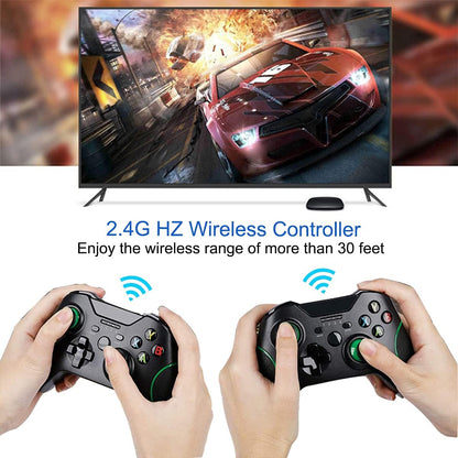 Wireless Controller for Xbox One, Built-In Dual Vibration 2.4HZ Gamepad Compatible with Xbox One/One S/One X/PC/ PS3 … (Black)