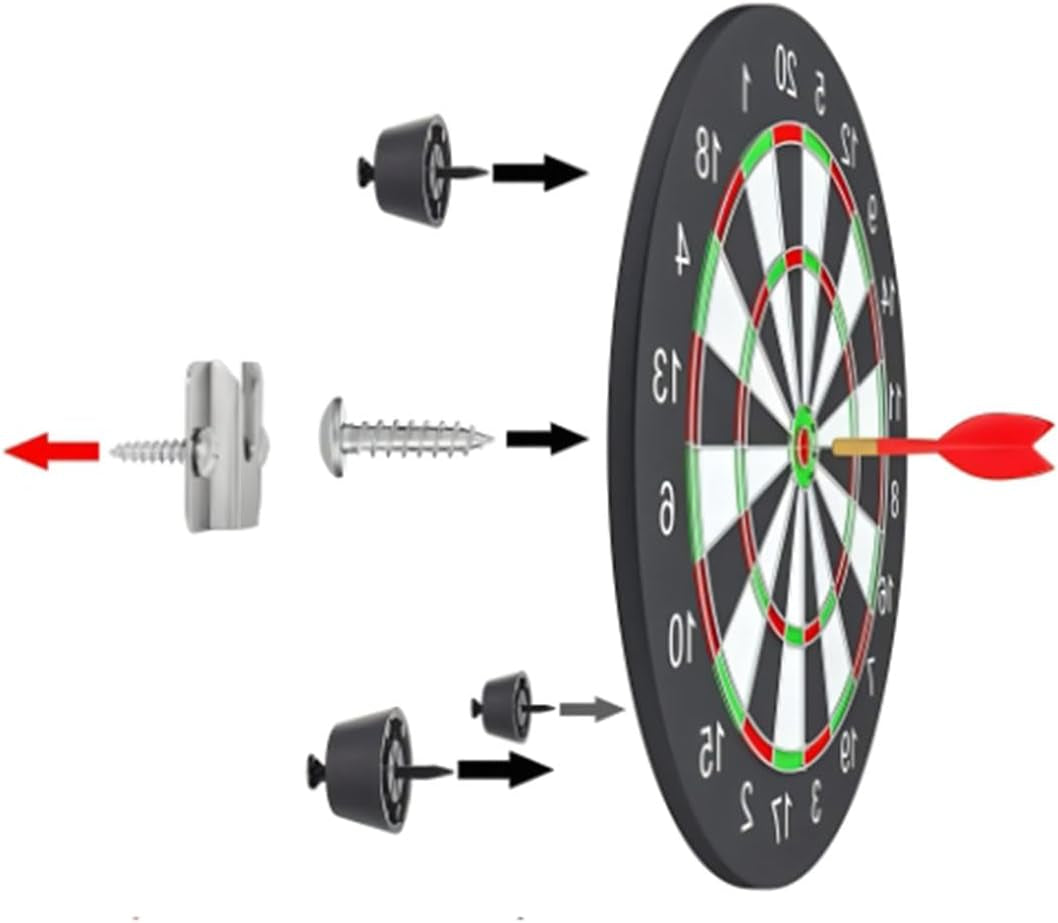 Dart Board Mounting Bracket Portable Dart Board Wall Bracket Dart Board Accessories with Pads and Screws Dart Holder-1 Set