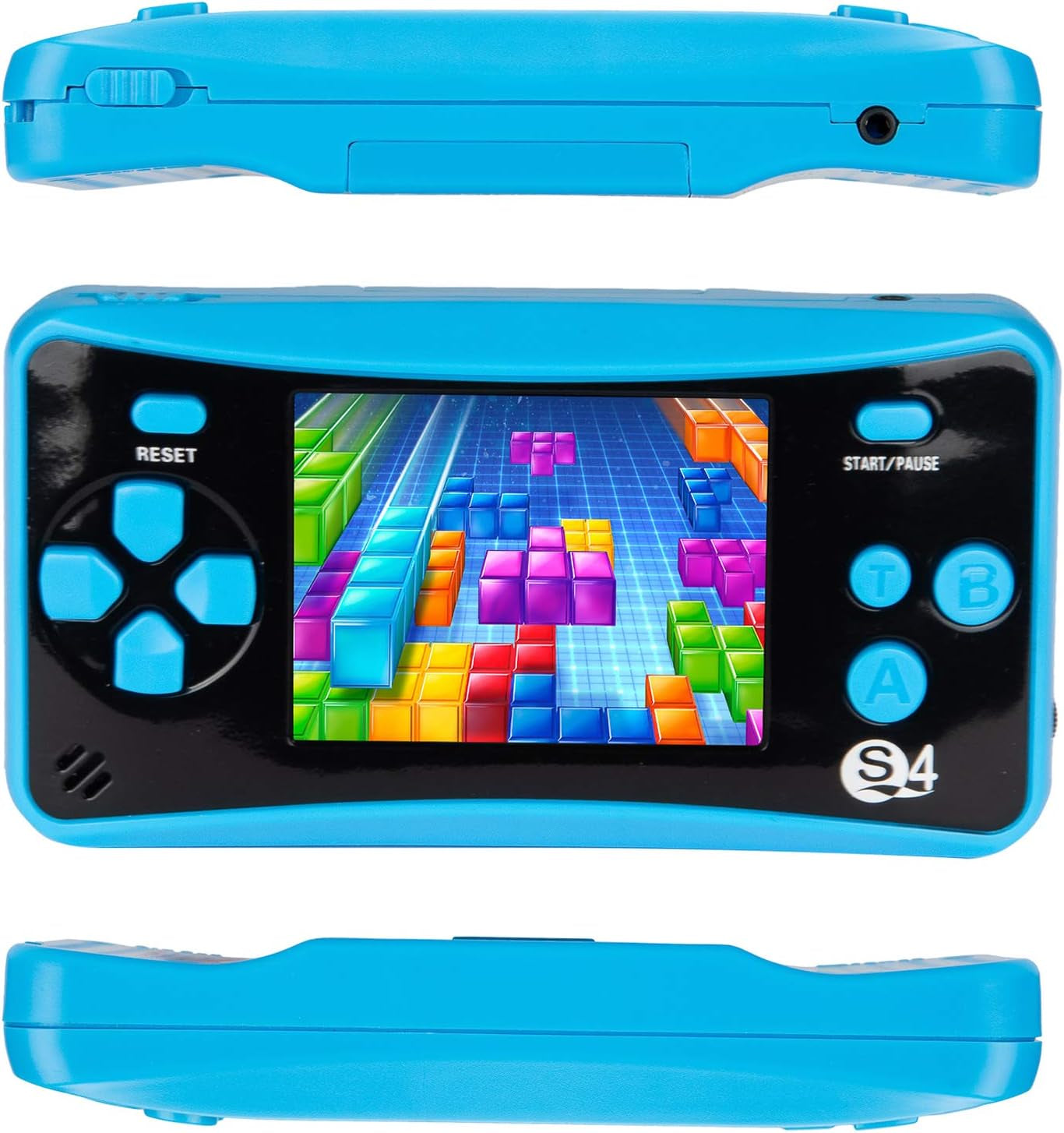 Retro Handheld Game Console, 182 in 1 Video Games Console 2.5" Screen Handheld Games, Travel Hand Held Game Systems for Kids Ages 4-8, Video Game Party Supplies Birthday Gifts for Kids Adults-Blue