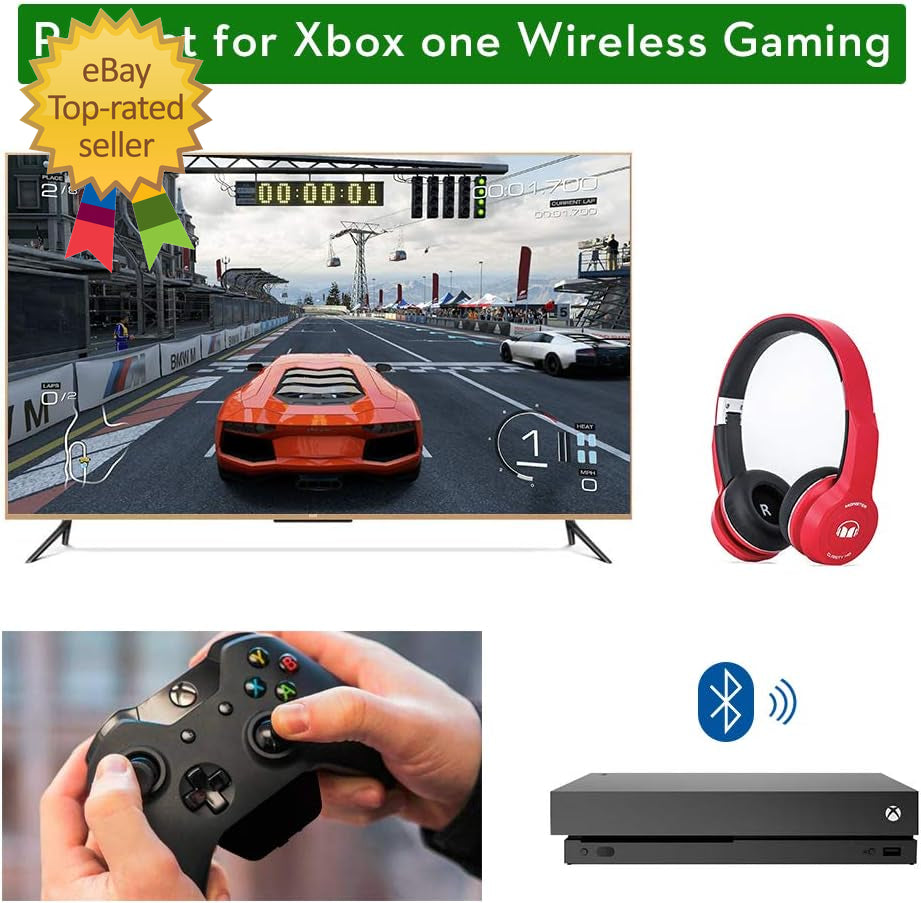 Bluetooth Transmitter Dongle for Xbox Controllers - Stereo Audio Adapter Compati