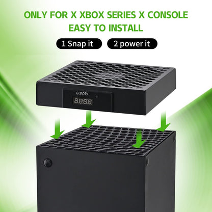G-STORY Cooling Fan for Xbox Series X Automatic Fan Speed Adjustable by Temp