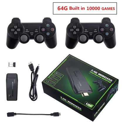 4K HD Video Game Console 2.4G Double Wireless Controller Game Player M8 20000 Games 64GB Retro Games Boy Christmas Gifts