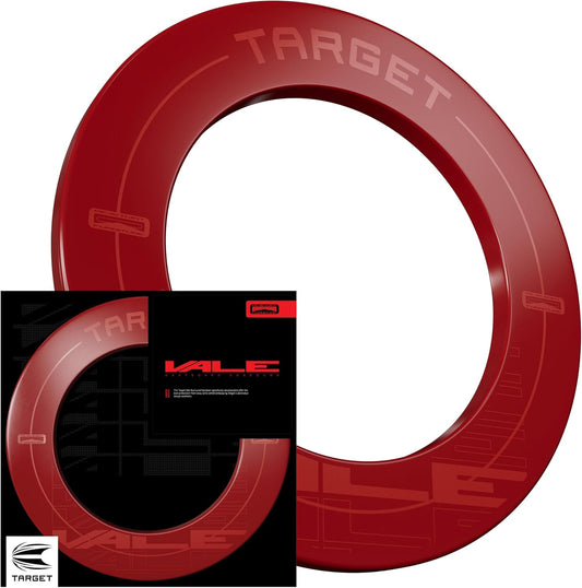 Pro Tour & VALE Dartboard Surround (Red/Black/Vale) | Dartboard Wall Protection Ring, Outer Wall Protection for Dartboards, Compatible with Any Dartboard | Professional Dart Accessories