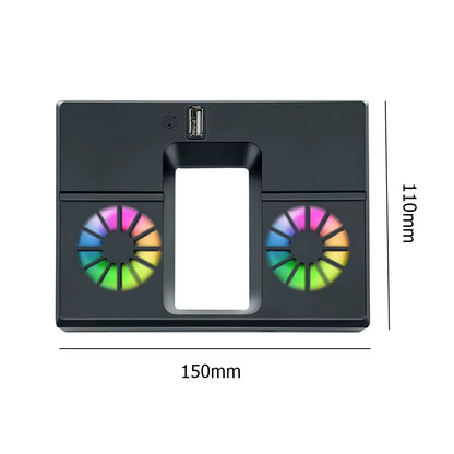 For Xbox Series X Back Cooling Fan Vertical Cooling Stand with RGB Light Silent Dual Fans 1 USB Port for Xbox Series X Accessory
