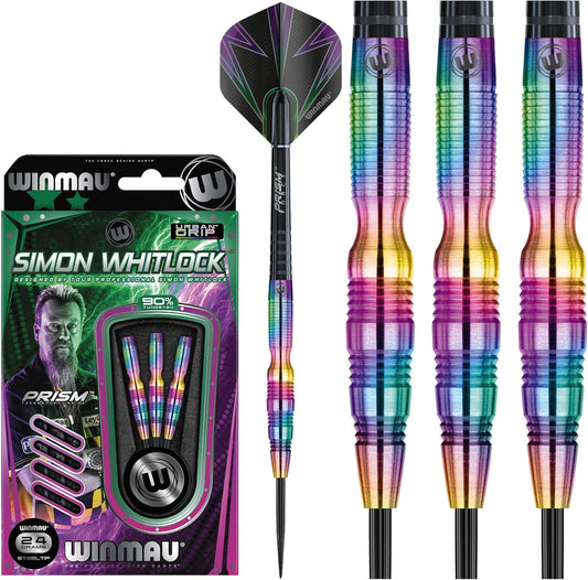 Simon Whitlock Urban Grip Tungsten Steeltip Darts Set with Flights and Shafts (Stems)