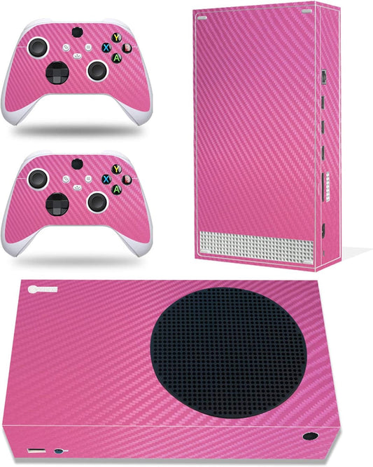 Skin for Xbox Series S, Whole Body Vinyl Decal Protective Cover Wrap Sticker for Xbox Series S Console and Wireless Controller (Xbox Series S, Pink Carbon Fibre)