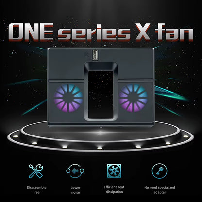For Xbox Series X Back Cooling Fan Vertical Cooling Stand with RGB Light Silent Dual Fans 1 USB Port for Xbox Series X Accessory