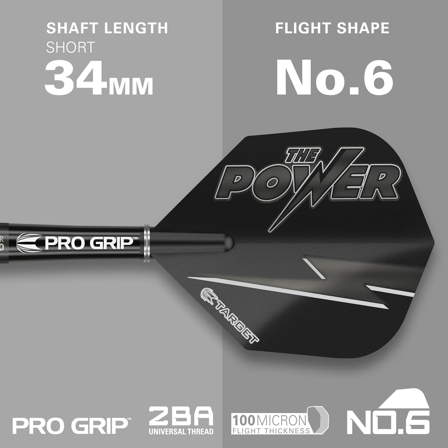 Phil Taylor Power 8-Zero 4 Black Steel Tip Darts, 80% Tungsten Dart Set, P8Z4, 21G | Player Edition Darts with Fixed Points | Black Darts Case Included